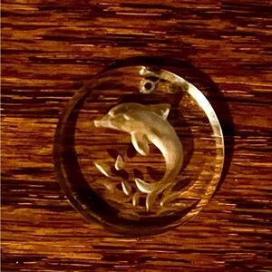 Beautiful Round Dolphin Pendant